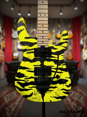 2017 Charvel Pro Mod DK Satchel Signature Yellow Bengal signed by Steel Panther